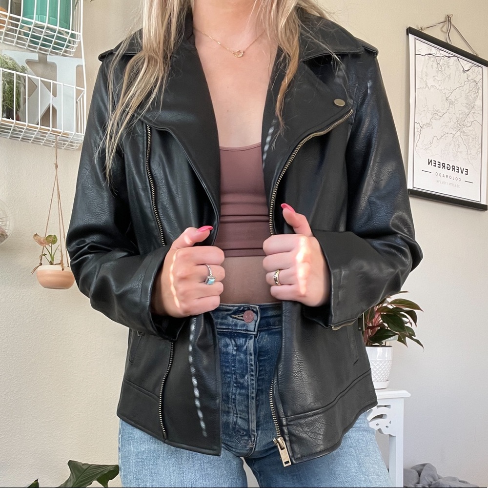 Faux Leather Jacket